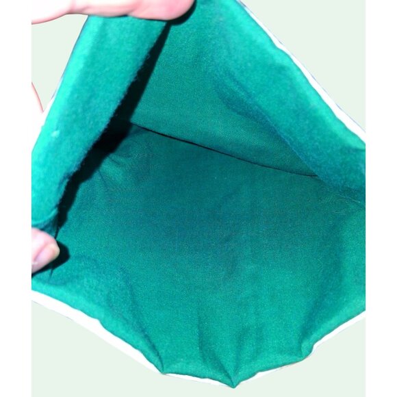 Babys First Christmas Stocking With Vintage-Inspired Print White Tree Cuff - Picture 5 of 7